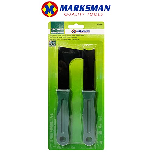 NTI 2Pc MARKSMAN Weed Removers   Patio Hand Tools Set Paving Garden Slab Grooves Deweeder Moss DIY Cleaning Stones Bricks Outdoor Stairs Home UK FREE P&P, Black & Green