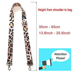 Hibate Universal Replacement Shoulder Strap for Women's Handbags - Wide 3.8cm Crossbody Bag Straps - (A Little Pink) Leopard_B