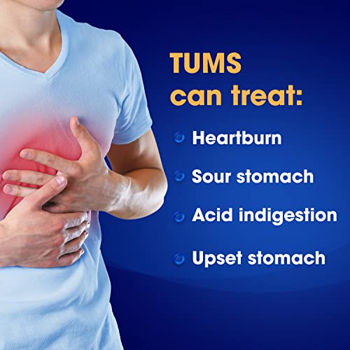 TUMS Antacid Chewable Tablets, Extra Strength for Heartburn Relief, Assorted Fruit, 96 count