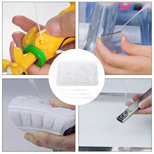 CHALA Fine Tip Glue Applicator,200pcs Plastic Needle Tip Glue Bottle Extender Glue Precision Micro Tips Pipette for Diy Arts Craft Hobby Projects Daily Life Lab Dispensing Adhesive Dispensers