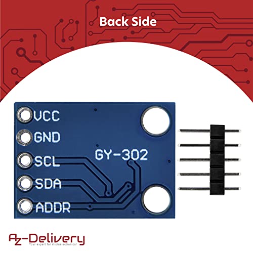 AZDelivery GY-302 BH170 Light/Brightness Sensor Compatible with Arduino and Raspberry Pi Including E-Book!