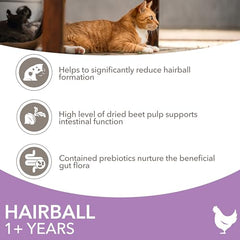 IAMS Hairball Complete Dry Cat Food for Adult and Senior Cats with Chicken 3 kg