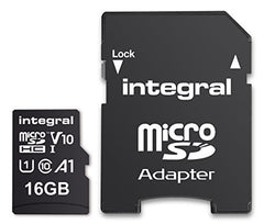 Integral UltimaPro - Memory Card 16 GB microSDHC/XC 100MB/s Class 10 UHS-I U1/ V10 and Adapter