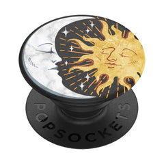 PopSockets PopGrip - Expanding Stand and Grip with a Swappable Top for Smartphones and Tablets - Sun and Moon