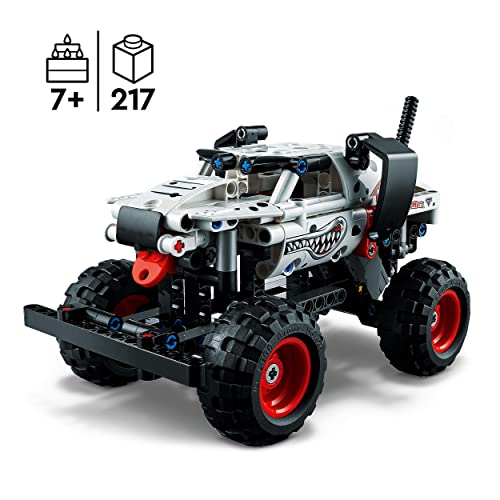 LEGO Technic Monster Jam Monster Mutt Dalmatian, Truck Toy for Boys and Girls Aged 7 Plus, 2in1 Pull Back Racing Toys, Birthday Gift Idea 42150