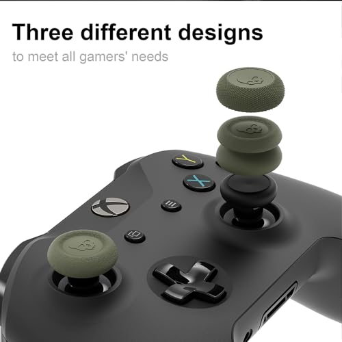 Skull & Co. Skin, CQC and FPS Thumb Grips Joystick Cap Analog Stick Cover for XBOX (XSX/XB1) Controller - Black, 3Pairs(6pcs)