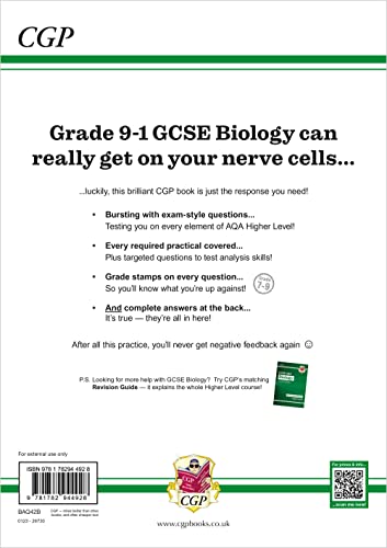 GCSE Biology AQA Exam Practice Workbook - Higher (includes answers): for the 2024 and 2025 exams (CGP AQA GCSE Biology)