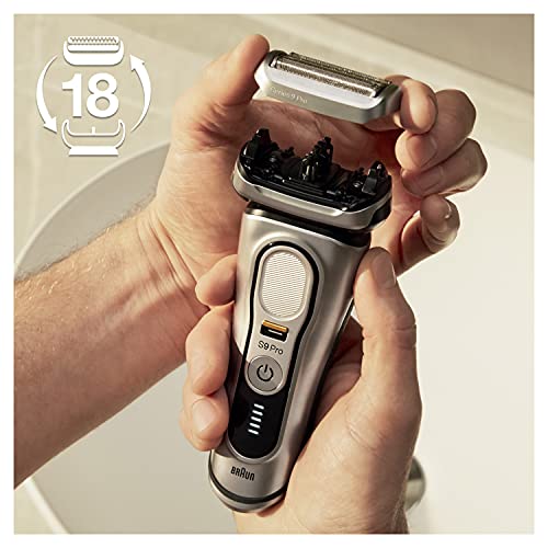 Braun Series 9 Electric Shaver Replacement Head, Easily Attach Your New Shaver Head, Also Compatible with Series 9 Pro Electric Razors, 94M, Silver