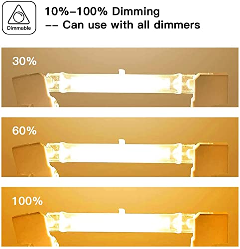 Jaenmsa R7s halogen light bulbs, R7S Bulb 118mm 150W Dimmable, 230V 1500lm Tungsten Linear Light Bulb, 2700K Warm White Floodlight Bulb, J118 Security Light Bulb, ECO 118mm Halogen Bulbs 150W,5 Pack