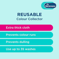 Dr. Beckmann Re-usable Colour Collector Cloth Eco-friendly Colour Protection For Up To 30 Washes Reusable Cloth 1 Pack = 1 Cloth