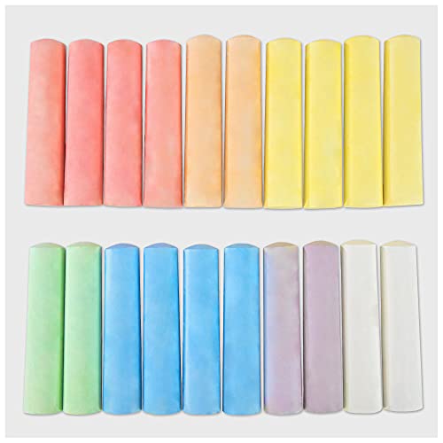 Galt 20 Giant Chalks - Extra Large Childrens Chunky Pavement Chalks - Bright Vibrant Colours - Washable, Easy Clean Outdoor Kids Garden Toys - Portable Carry Case with Handle - Ages 3 Years Plus