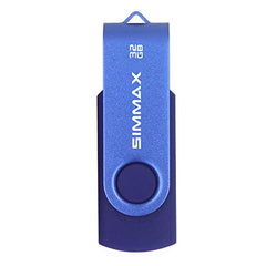 SIMMAX 32GB USB Flash Drives 5 Pack 32GB Memory Stick Swivel Design Thumb Drive USB Stick (32GB Blue Green Black Red Purple)