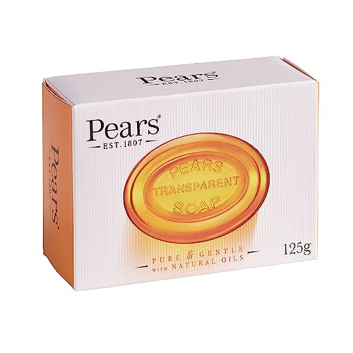 Pears Pure & Gentle Transparent Soap Bar with Natural Oils 125g (12 Pack)