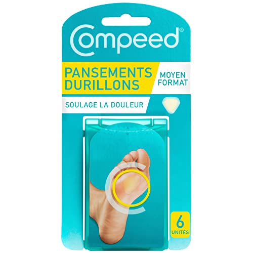 Compeed Callus Plasters, 6 Hydrocolloid Plasters, Foot Treatment, Fast Natural Callus Removal, Dimensions: 4.4 cm x4.5 cm (packaging may vary)