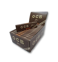 OCB Virgin Unbleached King Size Slim Rolling Papers and Filter Tips Cigarette Papers Smoking Papers Pack of 4 Booklets from Sudesh Enterprises