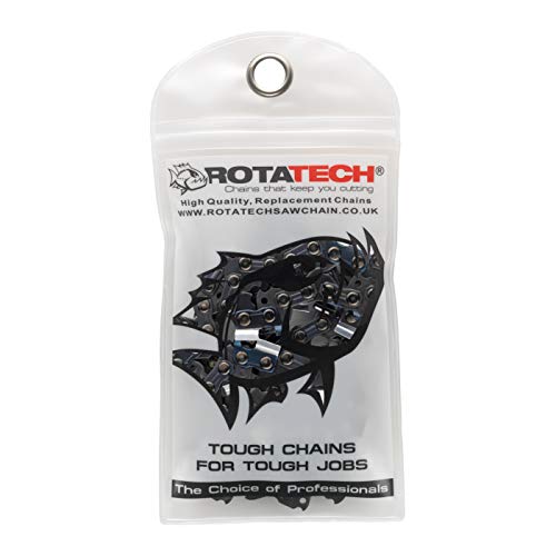 14 inches 35cm Rotatech Chainsaw Chains. 52 Drive Links, 3/8 inches LP Pitch, 050 inches Gauge. Compatible with Oregon, Ryobi, Husqvarna, McCulloch