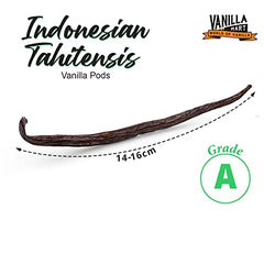 Vanilla Mart - Indonesian Vanilla Pods - Pack of 5 Vanilla Pods - Grade A Vanilla Beans - Whole Grade A Vanilla Pods - Premium Indonesian Vanilla - Vanilla Pods & Beans from Around The Globe