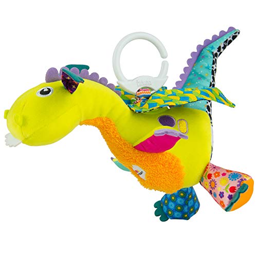 LAMAZE Flip Flap Dragon, Clip on Pram and Pushchair Newborn Baby Toy, Sensory Toy for Babies Boys and Girls from 0 to 6 Months