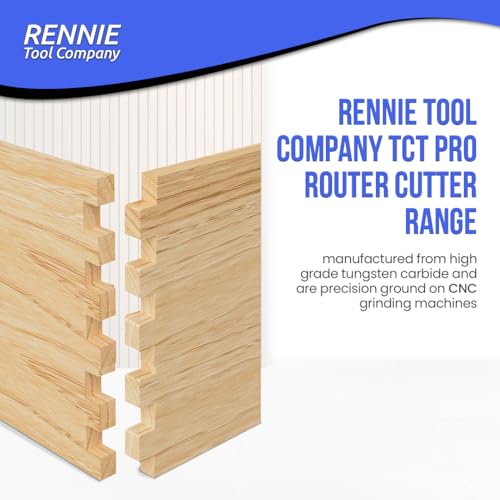 Rennie Tools - 10mm Cutting Diameter x 35mm Flute x 1/4 inches Shank TCT Tipped 2 Flute Straight Router Cutter Bit. Compatible With Makita Bosch Trend Katsu Dewalt Router Etc. 10mm Router Bit