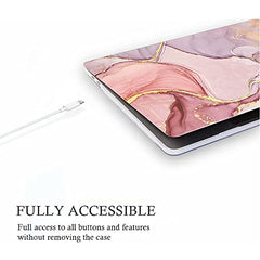 Fancity Compatible with MacBook Air 13 Inch Case 2020 2021, Model A2337(M1) A2179 A1932 with Touch ID Hard Plastic Cover Anti-Scratch Protective Case for New Mac Air 13.3 inch 2018-2021, Marble Pink