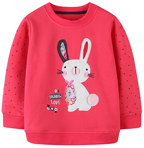 Girls Sweatshirt for Kids Cotton Top Casual Jumper Girl T Shirt Toddler Clothes Long Sleeve Pullover Winter Spring Age 1-8 Years