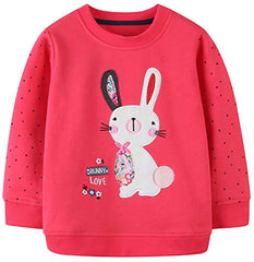 Girls Sweatshirt for Kids Cotton Top Casual Jumper Girl T Shirt Toddler Clothes Long Sleeve Pullover Winter Spring Age 1-8 Years