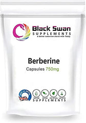 Black Swan Berberine Capsules   with Anti-oxidant and Anti-inflammatory Properties   Supports Healthy Blood Sugar Levels   Healthy Cholesterol Level  100% Vegan   6.5mg (30 Caps)