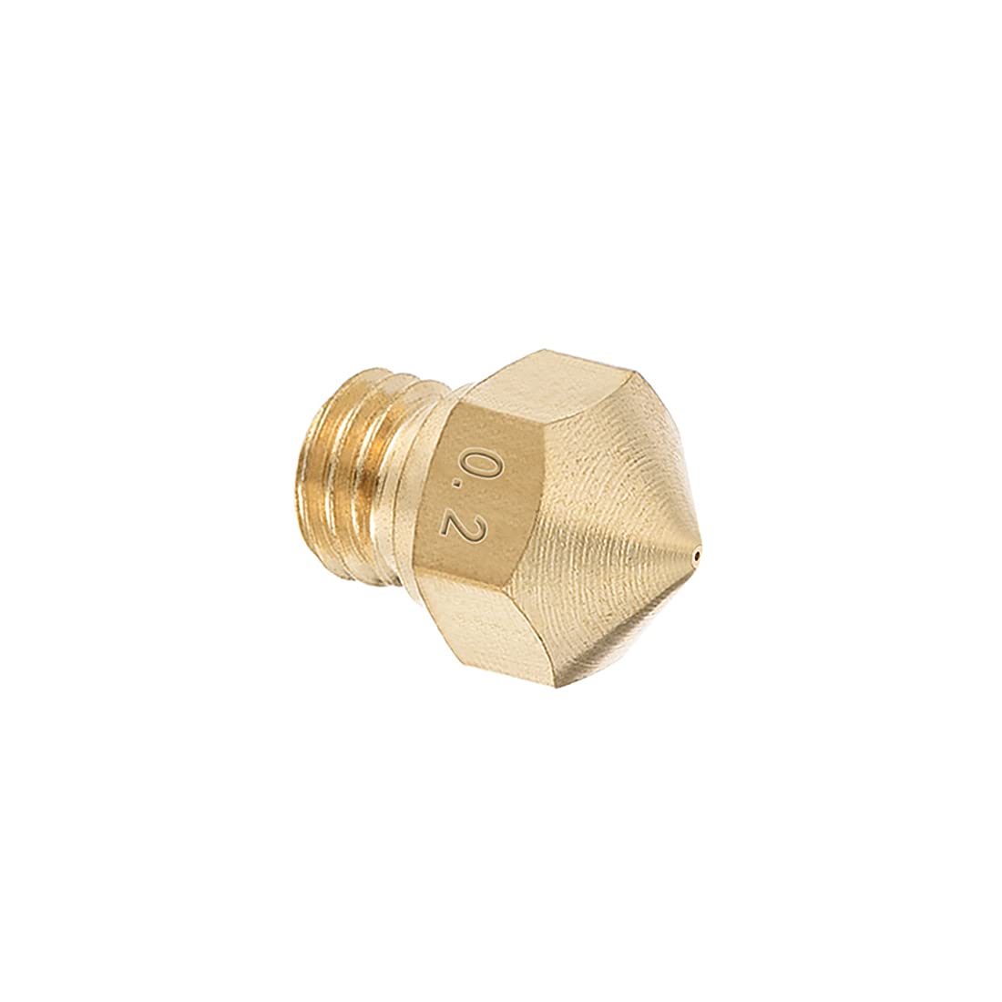 sourcing map 5pcs 3D Printer Nozzle,Brass Nozzle 0.2mm,Extruder Print Head for Filament 1.75mm M7 3D Printer