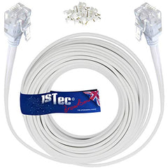 1STec 10M ADSL2and Super High Speed Cat5e RJ11 Broadband Hub Internet Extension Cable for BT Infinity Sky Q Talktalk Plusnet EE Vodafone Post Office Router on Fibre or Standard Services 10 Metre White