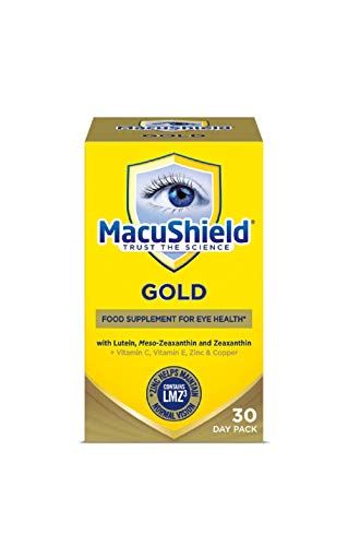 MacuShield Gold – 30 day pack, Eye Health Food Supplement containing Lutein, Zeaxanthin and Meso-zeaxanthin, and Zinc which Supports Normal Vision