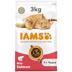 IAMS Adult Dry Cat Food Salmon 3kg