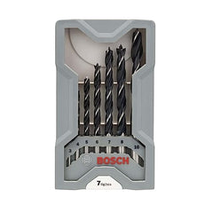 Bosch 2607017034 Professional 7-Piece Robust Line Brad Point Drill Bit Set (for Wood, Accessories for Drill Drivers) , Black/Silver , 14.1 x 8.3 x 2 cm