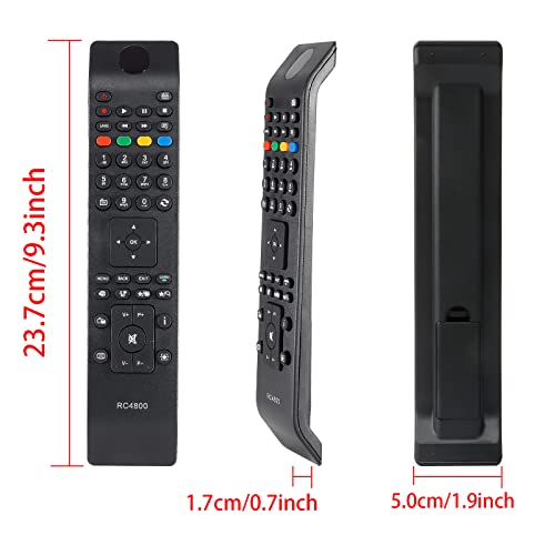 Universal Remote Replacement for JVC TV Remote Control RC4800, Also Replaced for Polaroid/Bush/Hitachi/TECHWOOD/Digihome/JMB/Telefunken Smart TVs, No Setup Required