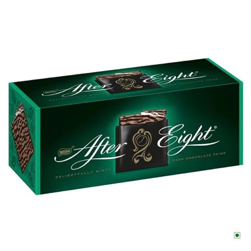 Nestlé After Eight Dark Mint Chocolate Box 300g   Thin Squares Of Mint Fondant Wrapped In Dark Chocolate   Christmas Chocolate Gift  Festive Chocolate Box  After Dinner Mints