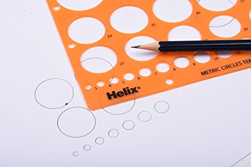 Helix Circle Stencil Template, Translucent Orange