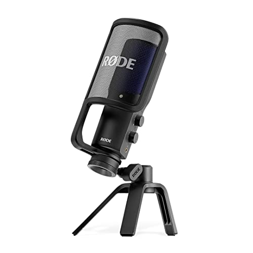 RØDE NT-USBand Professional-Grade USB Microphone for Recording Exceptional Audio Directly to a Computer or Mobile Device , black