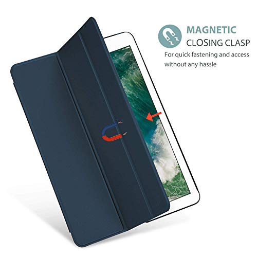 ProCase Case for iPad Pro 12.9 Case 2nd Generation 2017/1st Generation 2015(Model: A1584 A1652 A1670 A1671 A1821), Ultra Slim Lightweight Stand Smart Case with Translucent Frosted Back Cover -Navy
