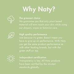 Eco by Naty Ecological Disposable Bags - Baby Nappy Sacks, 100% Compostable and Biodegradable (Pack of 100 pieces)