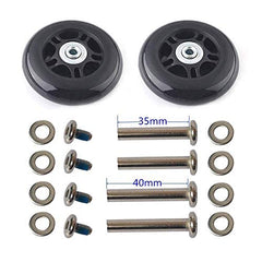 LOTOWELZON 1 Pair Luggage Replacement Wheels 60mm with 6mm(0.24 inches) Bearings Repair Kits ABEC 608zz for Suitcase and Inline Outdoor Skate and Caster Board (OD60*W18mm/2.36 inchesx0.71 inches)