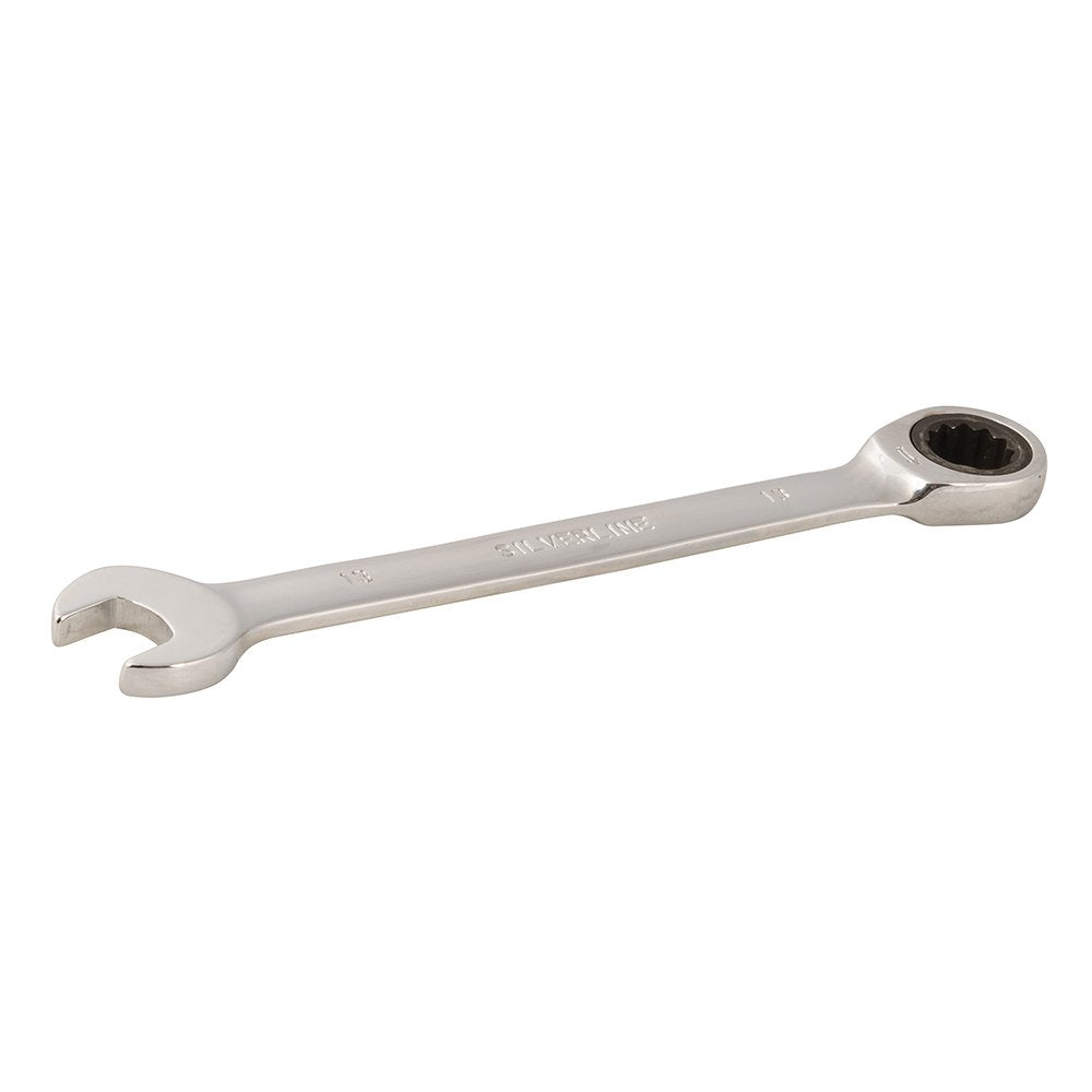 Silverline 245073 Fixed Head Ratchet Spanner 13 mm, Silver