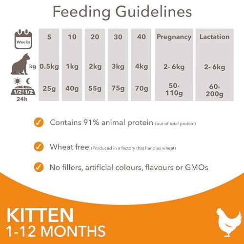 IAMS for Vitality Dry Kitten Food with Fresh Chicken, 3 kg, Packaging may vary