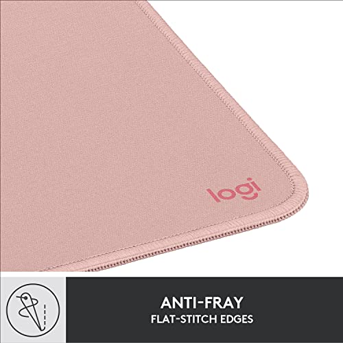 Logitech Mouse Pad - Studio Series, Computer Mouse Mat with Anti-slip Rubber Base, Easy Gliding, Spill-Resistant Surface, Durable Materials, Portable, in a Fresh Modern Design - Pink