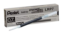 Pentel 0.7 mm EnerGel Permanent Ink Refills - Black Ink (Pack of 24 Refills)