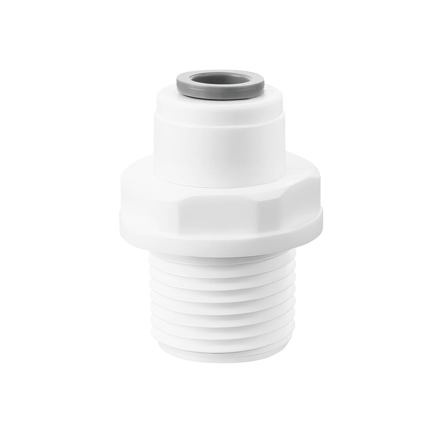 Qrity Water Filter Quick Connector, 3/8 inches Male Thread to 1/4 inches Quick Connect and 3/8 inches Female Thread to 1/4 inches Quick Connect, One Each