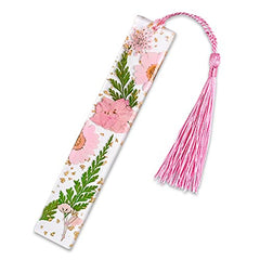 PROUSKY Resin Bookmark Pressed Flower Bookmark, Resin Flower Bookmark, Dried Flower Bookmark for Women Readers Teachers Students Gift, Pink