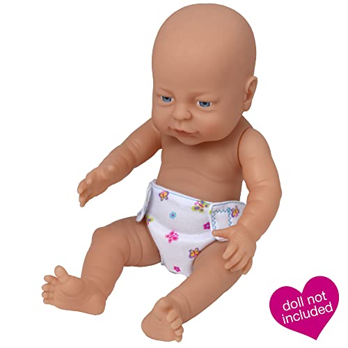 DOLLSWORLD from Peterkin   3-Pack Fabric Doll Nappies   Adjustable and reusable fabric dolls nappies   Dolls & Accessories   Ages 18m and