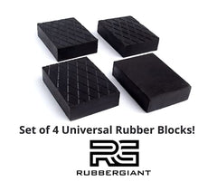 Rubbergiant Set of 4 Rubber Blocks 120 x 80 x 20 mm Jacking Beam Rubber Support Block Universal Vehicle Car Lifting Workshop Repair Surface Non Slip Pad Scissor Car Lift Pad