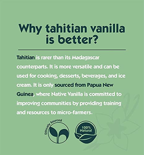 Native Vanilla - Premium Gourmet 100% Pure Ground Vanilla Bean Powder (56,7 g) - for Coffee, Baking, Ice Cream, Keto-Friendly