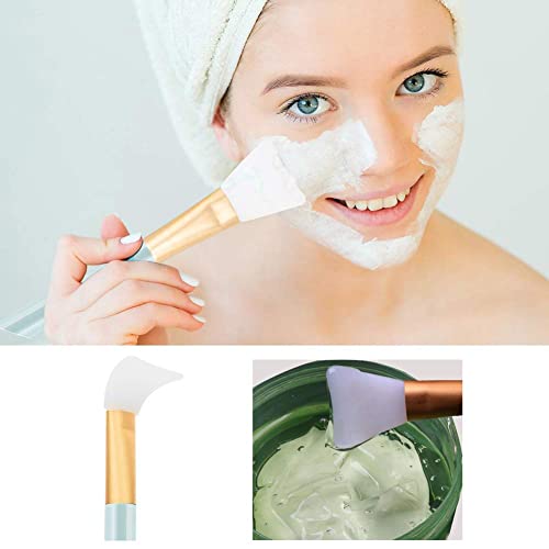 3 Pack Silicone Face Mask Makeup Brushes, Facial Mask Brush Skin Care Beauty Tool Silicone Cosmetic Brush Mud Mask Brush DIY Makeup Tool (Multicolor)