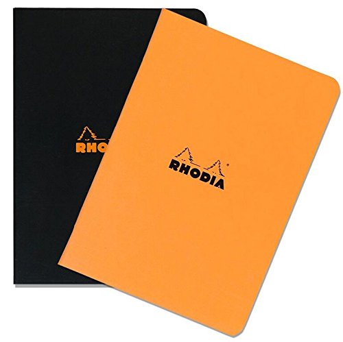 RHODIA 119186C - Black Piqué Notebook - A5 - Dot Dot - 96 pages - Clairefontaine White Paper 80 g/m - Soft, Resistant and Waterproof Coated Card Cover - Classic